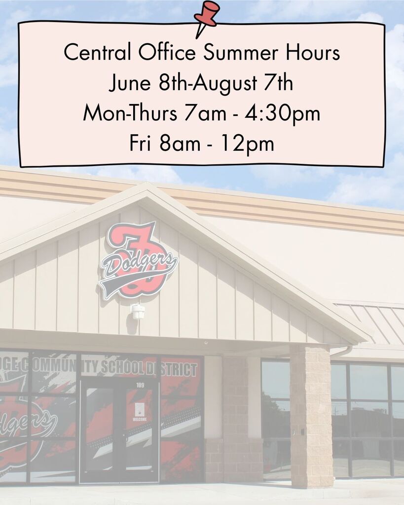 Central Office Summer Hours 