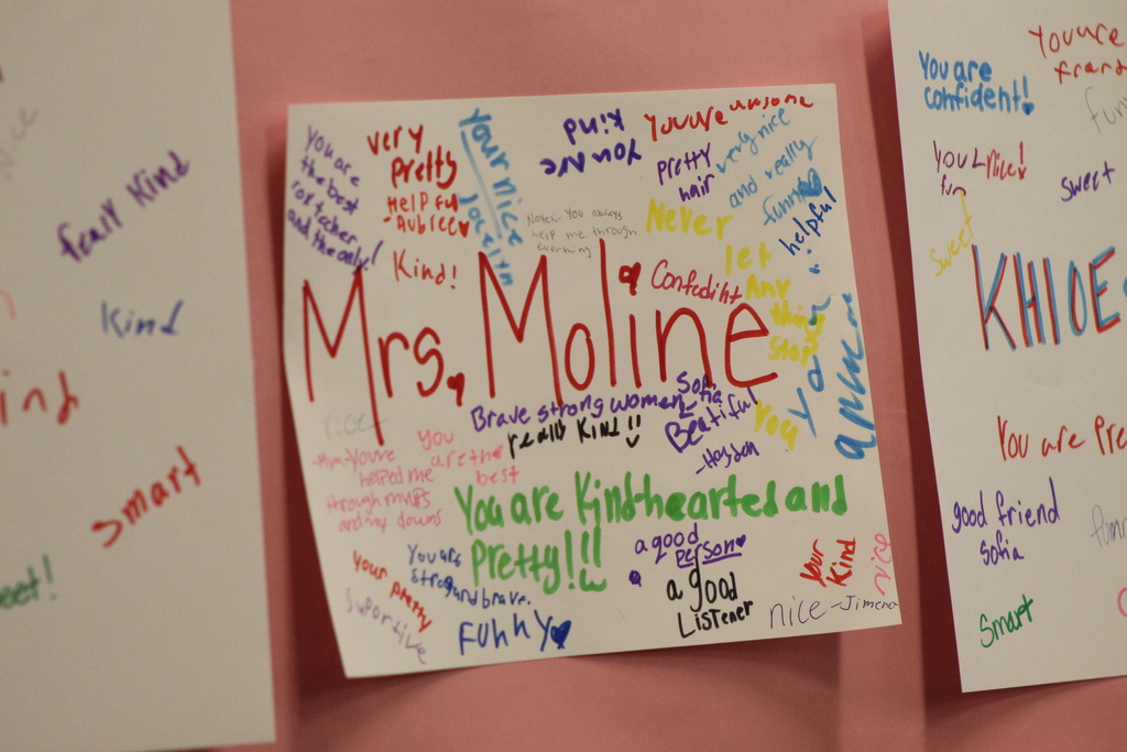 positive words about Mrs. Moline