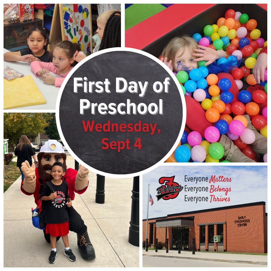 first day of preschool is Wednesday, September 4