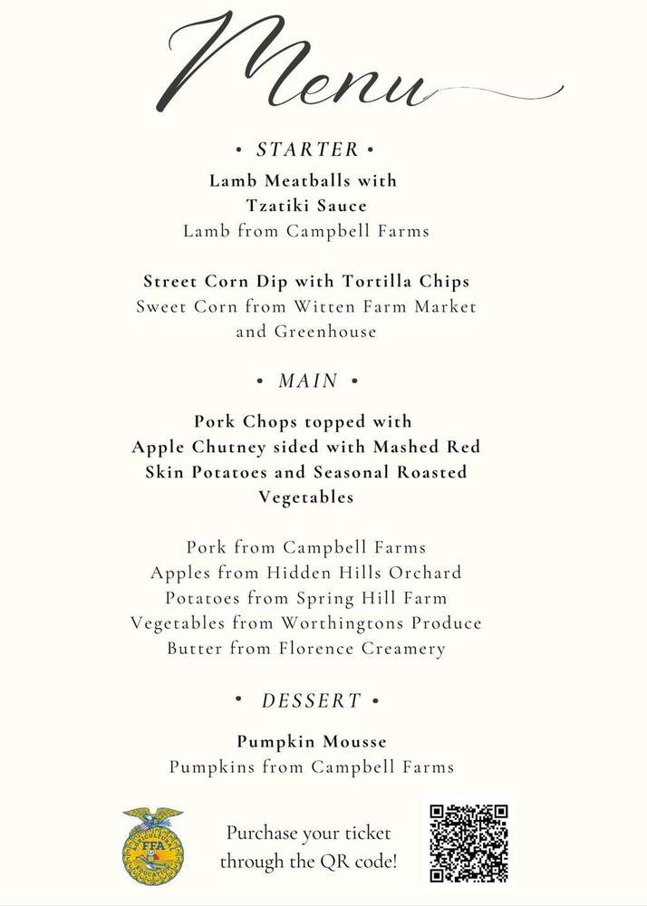 FFA Menu