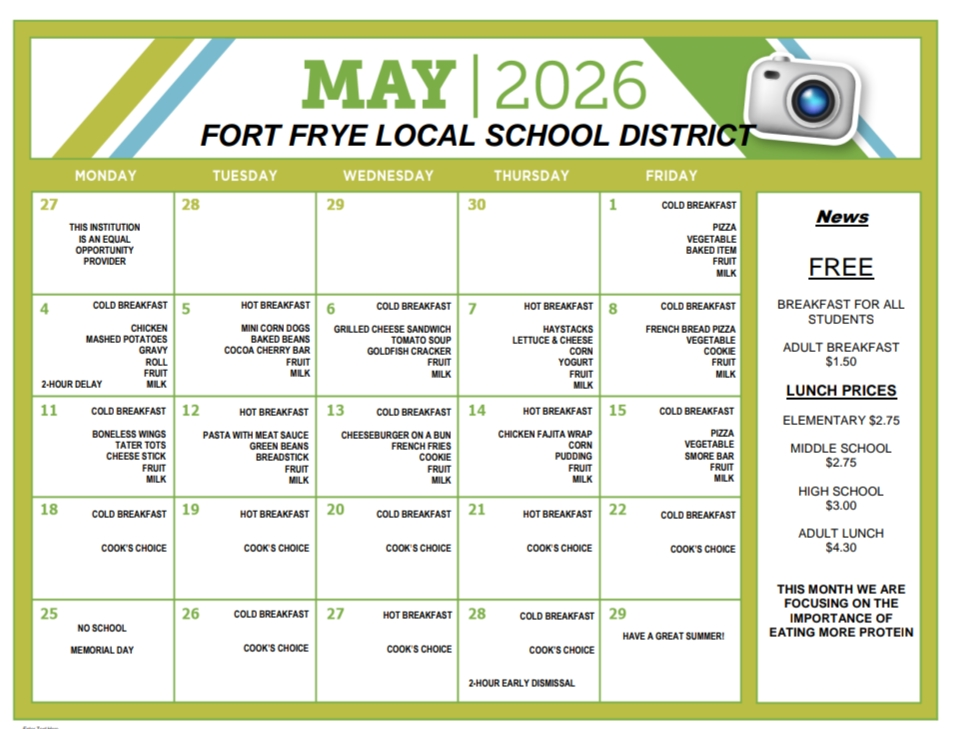 May menu