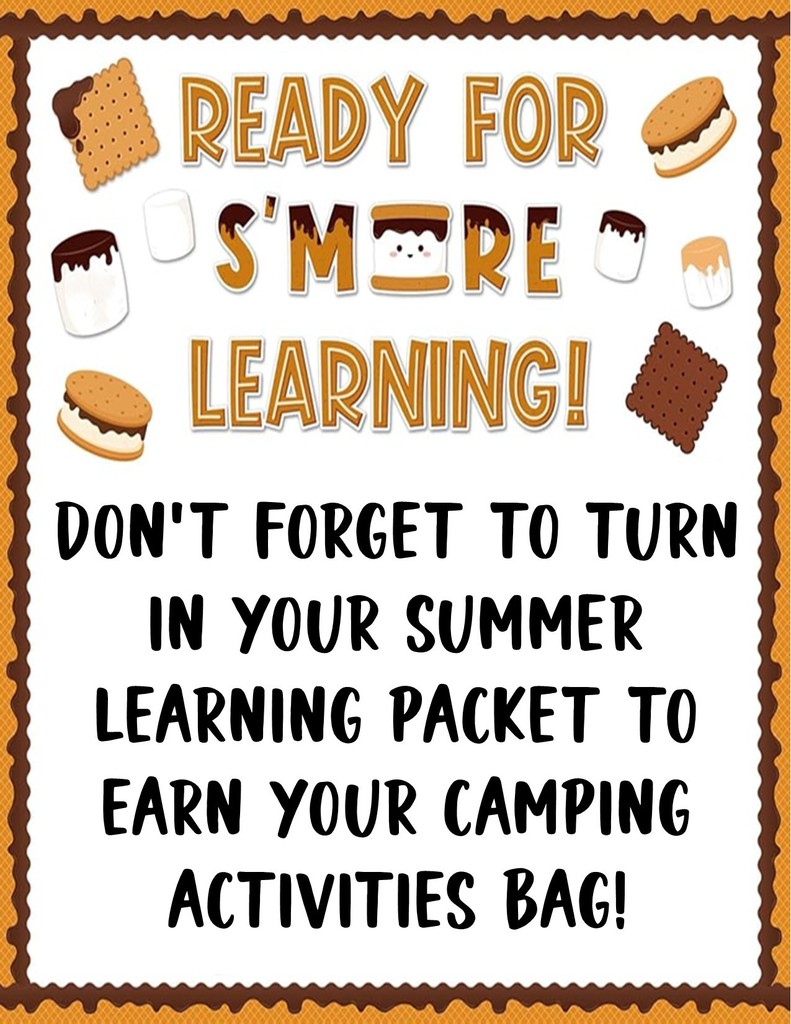 Know It S'More Summer Learning- Turn in Paper Reminder