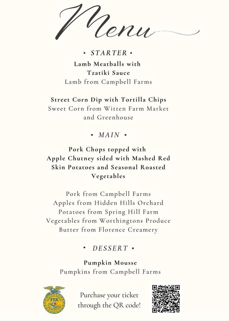 FFA menu