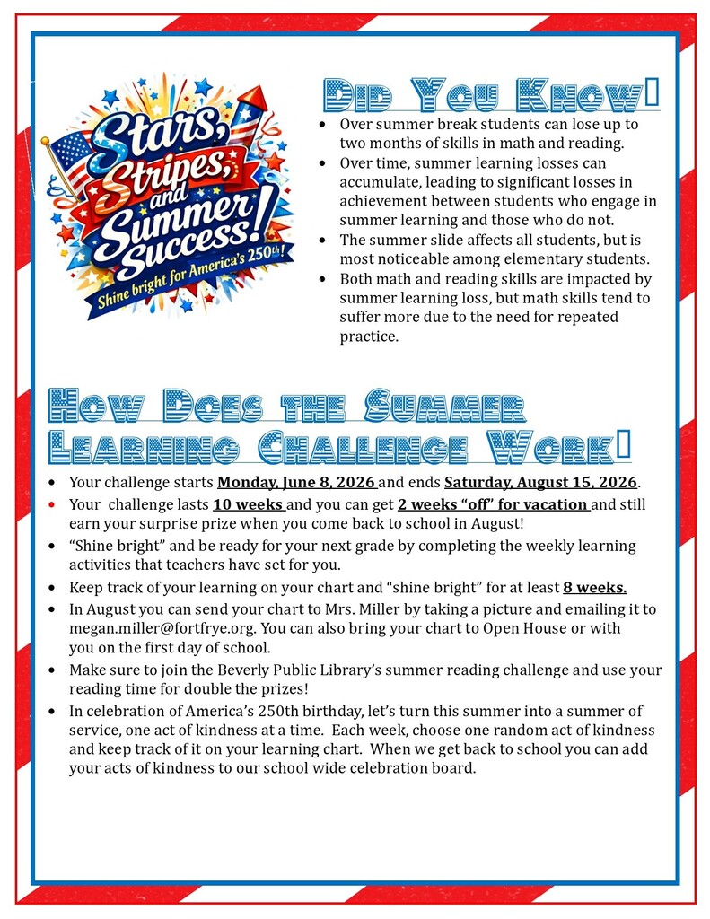Summer Learning Directions