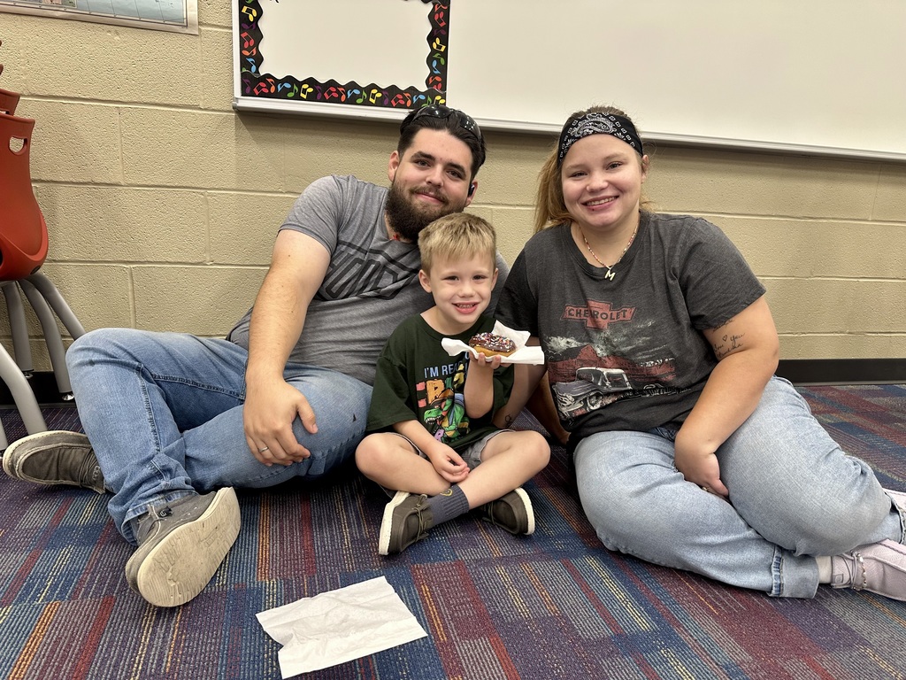 kinder first day donuts with parents