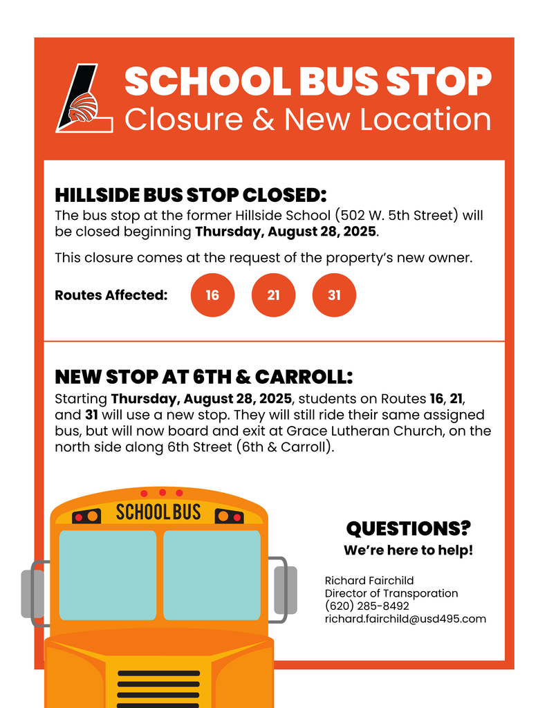 School Bus Stop Closure and New Location