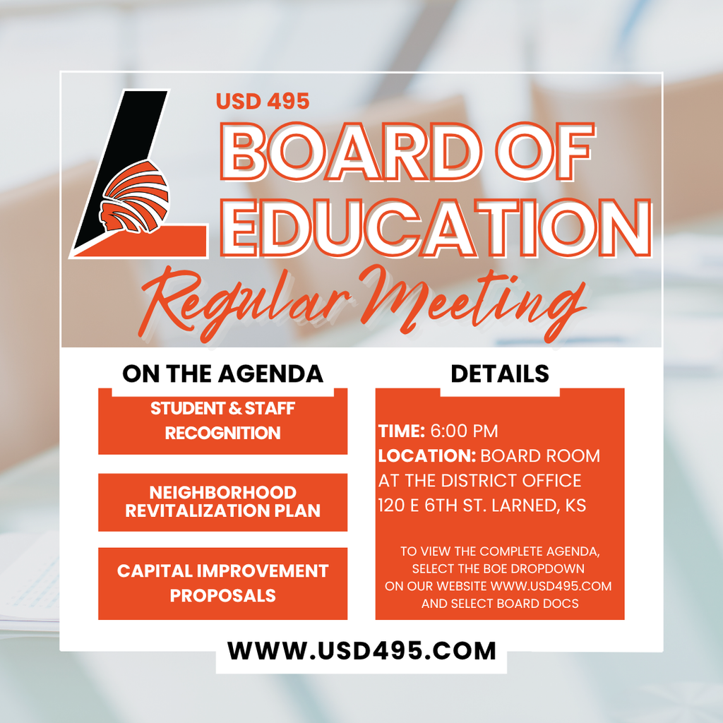 Board of Education meeting tonight at 6:00