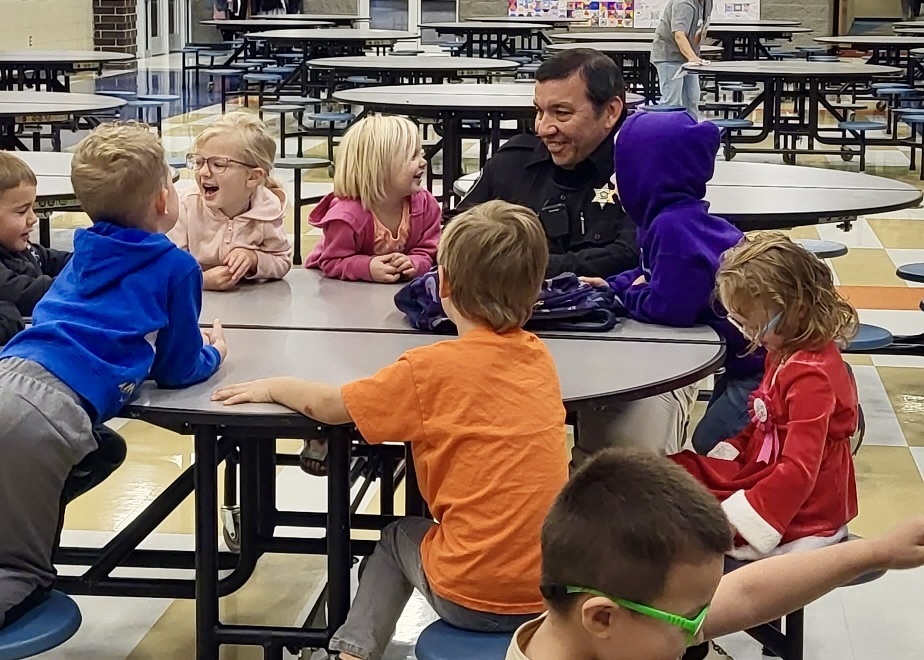 officer perez with our pre-k students