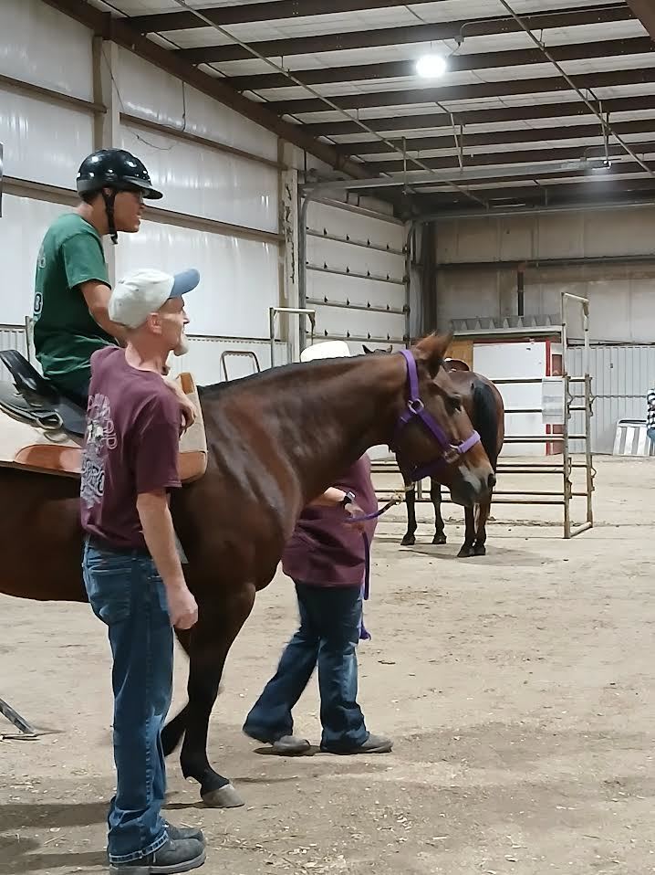 shawn riding a horse