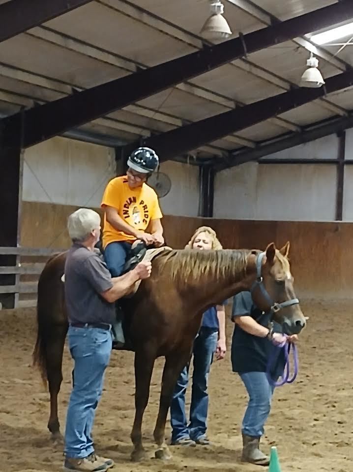shawn riding a horse