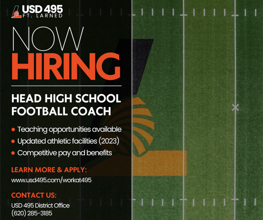 Now Hiring: Head Football Coach at Larned High School