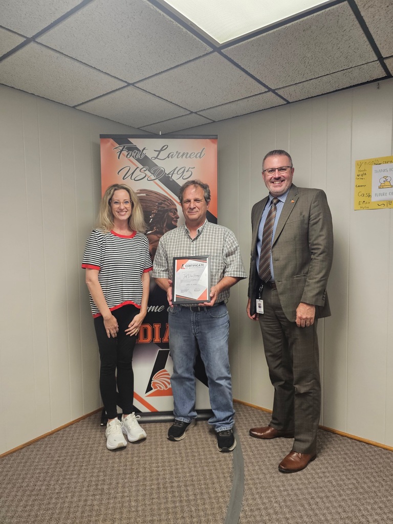 Ted Van Horn District Staff member of the Month and Orange Spot winner