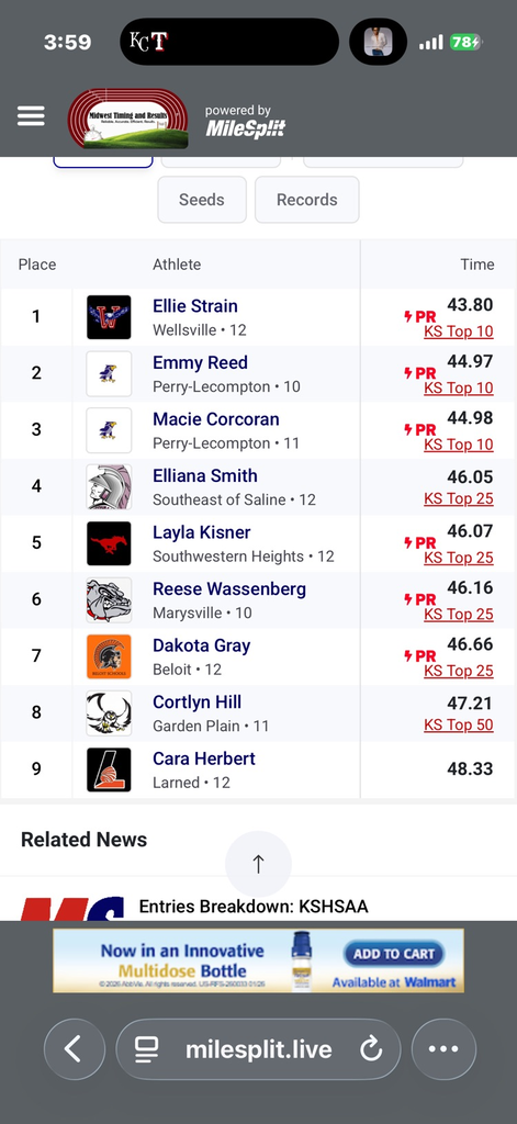 300m Hurdles