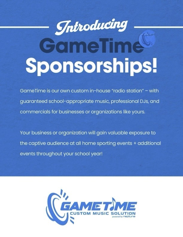 GameTime Sponsoring is available for USD 495