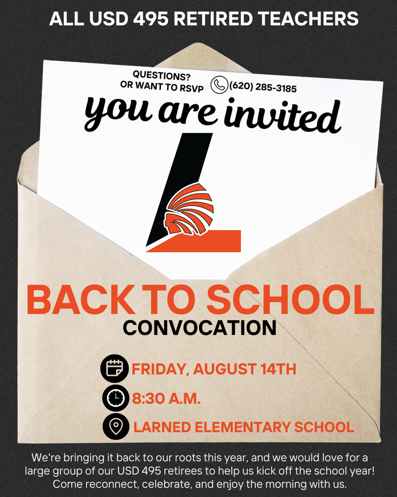 USD 495 Invites retired teachers to back to school convocation.