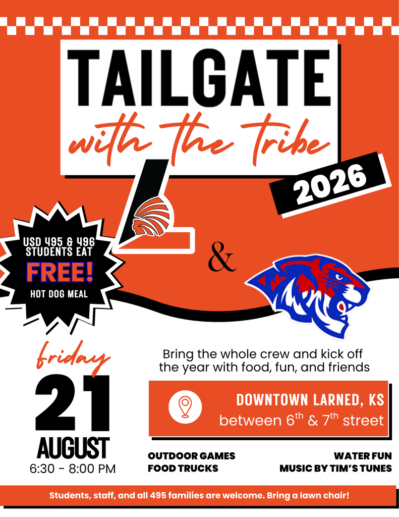 Tailgate with the Tribe is this Friday, August 21st from 6:30-8 pm.