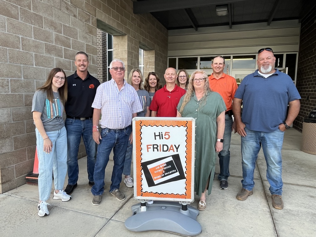 Board of Education members and District Office Staff attending Hi5 Friday.