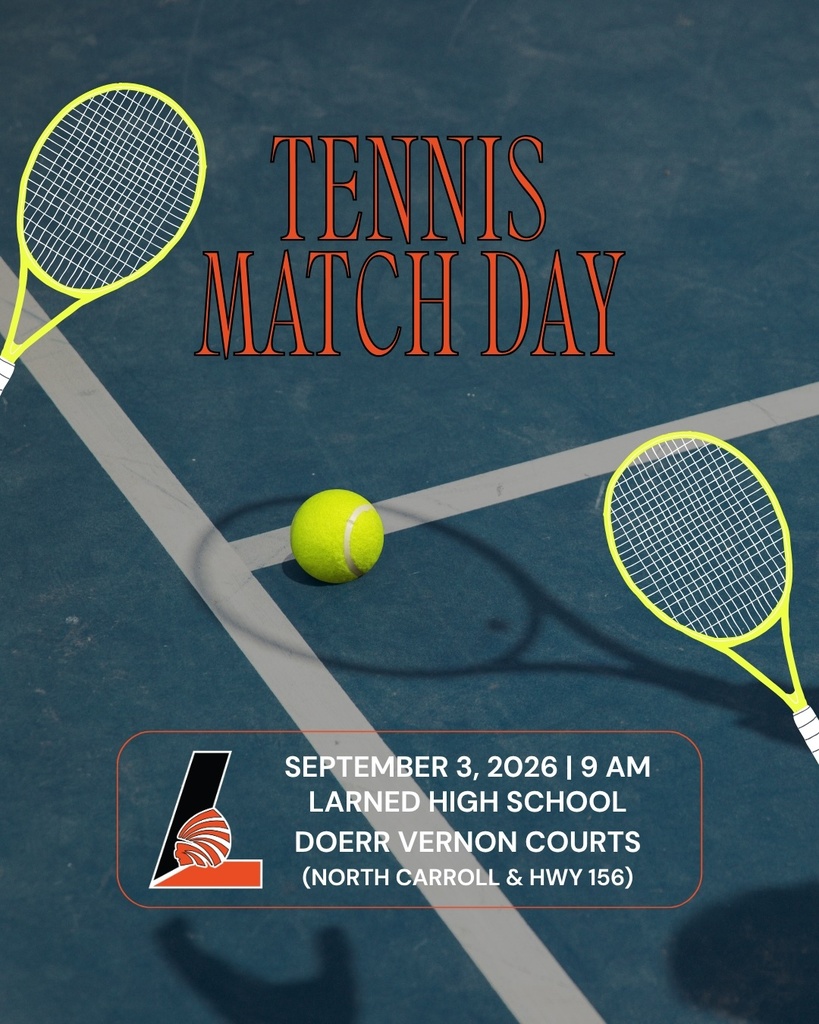Tennis court with two tennis rackets, a tennis ball, and a date. "Tennis Match Day" is written at the top.