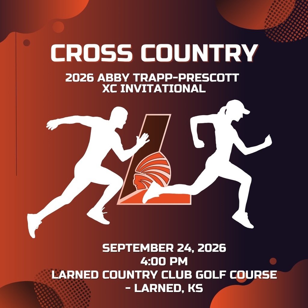Flyer for Cross Country event on September 24, 2026, featuring silhouettes of runners and the date and location.