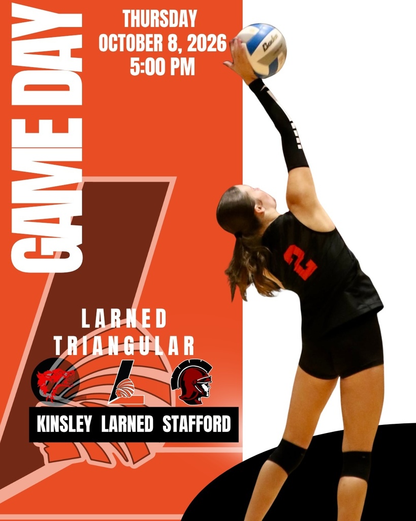 A woman in black uniform spikes a volleyball during a game. The text reads: Game Day, Thursday, October 8, 2026, 5:00 PM.
