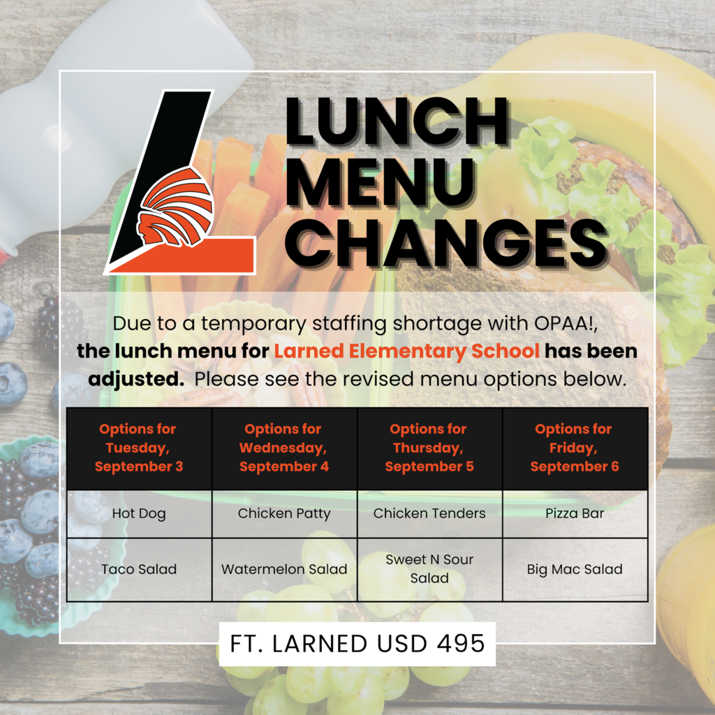 lunch menu changes