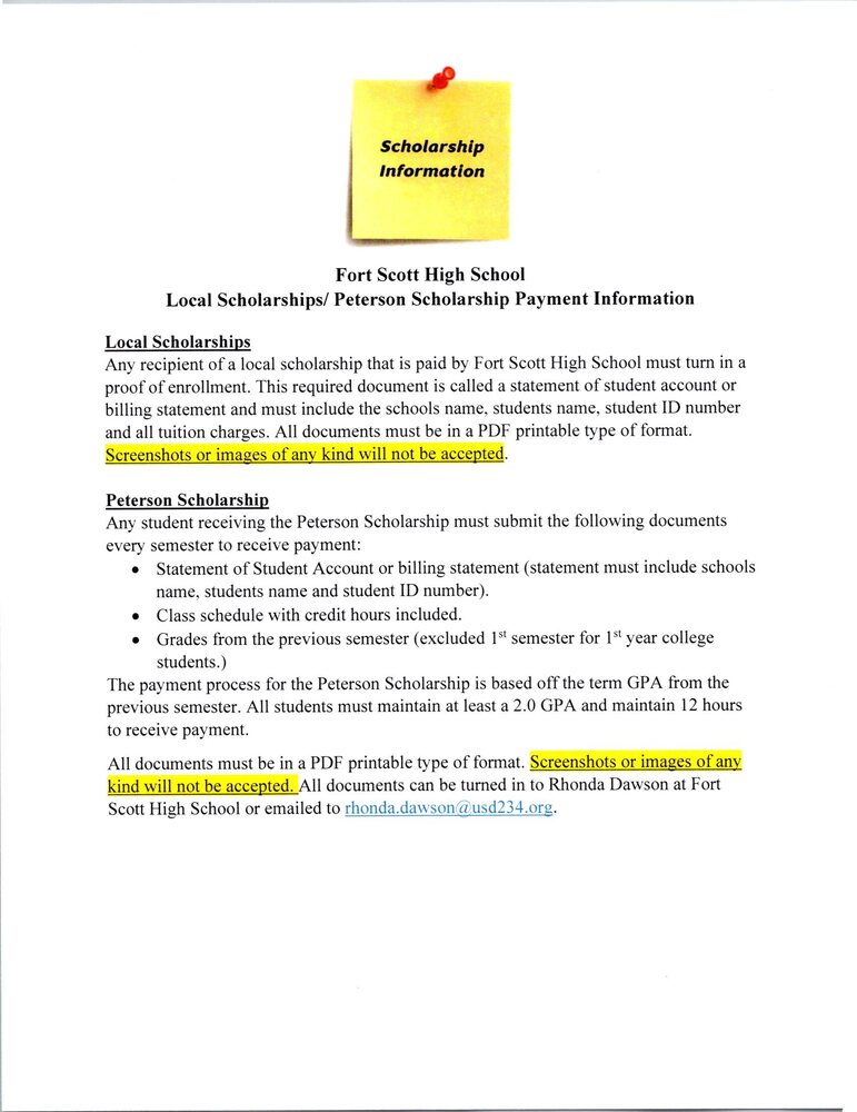 Scholarship Information