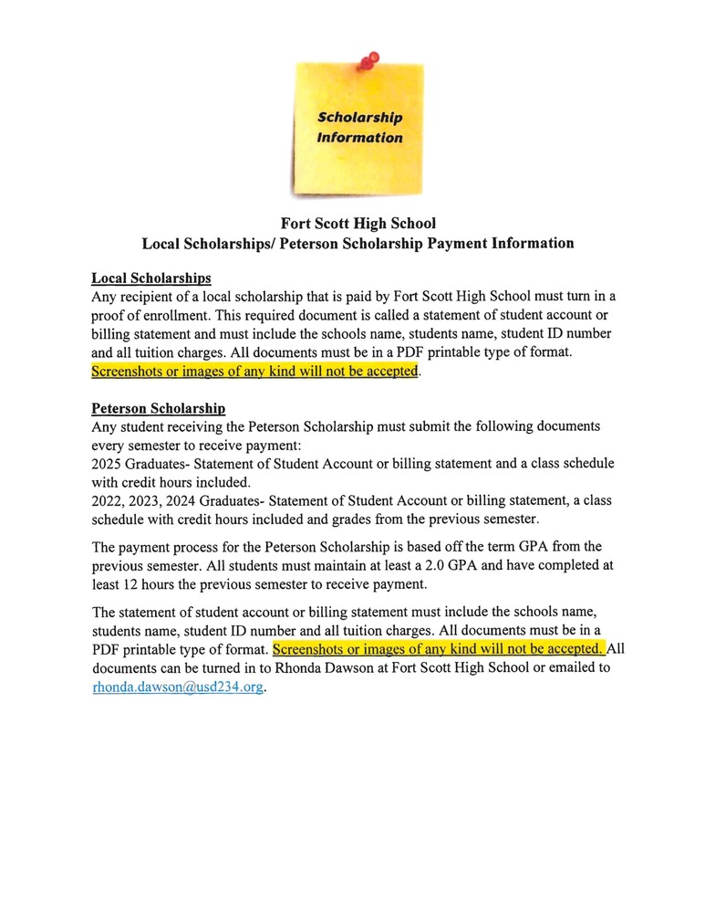 Scholarship Information