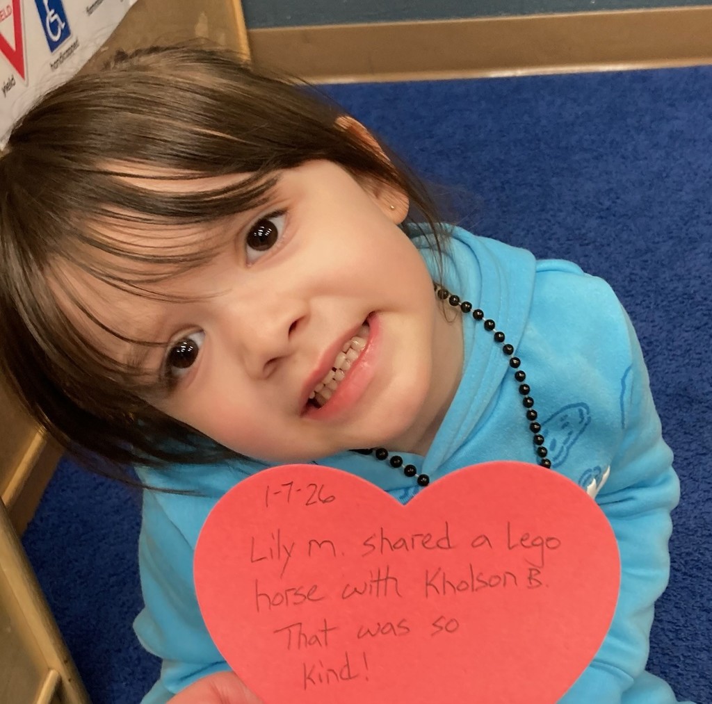 1/7/2026 Lily received the Kindness Heart Award