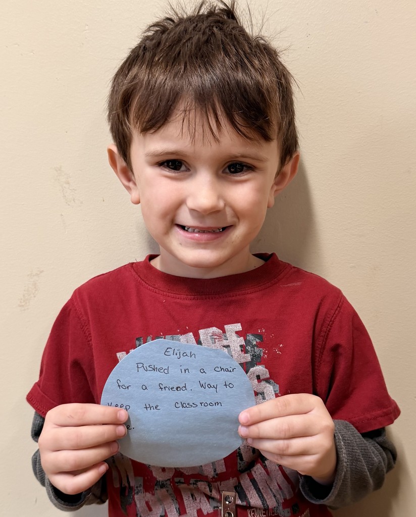 1/14/2026 Elijah received the Kindness Heart Award