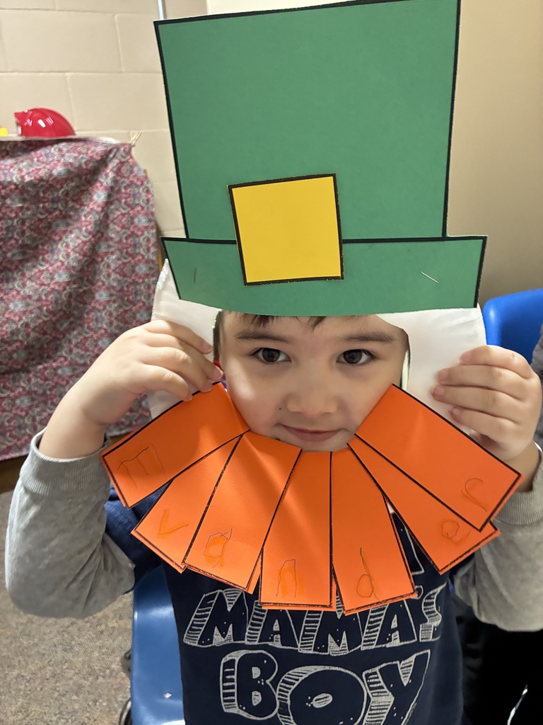 3/12/2026 Evander having Saint Patty's  Day project fun!