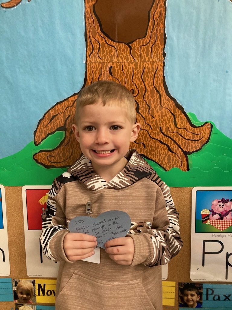 3/23/2026 Waylon received the Kindness Heart Award