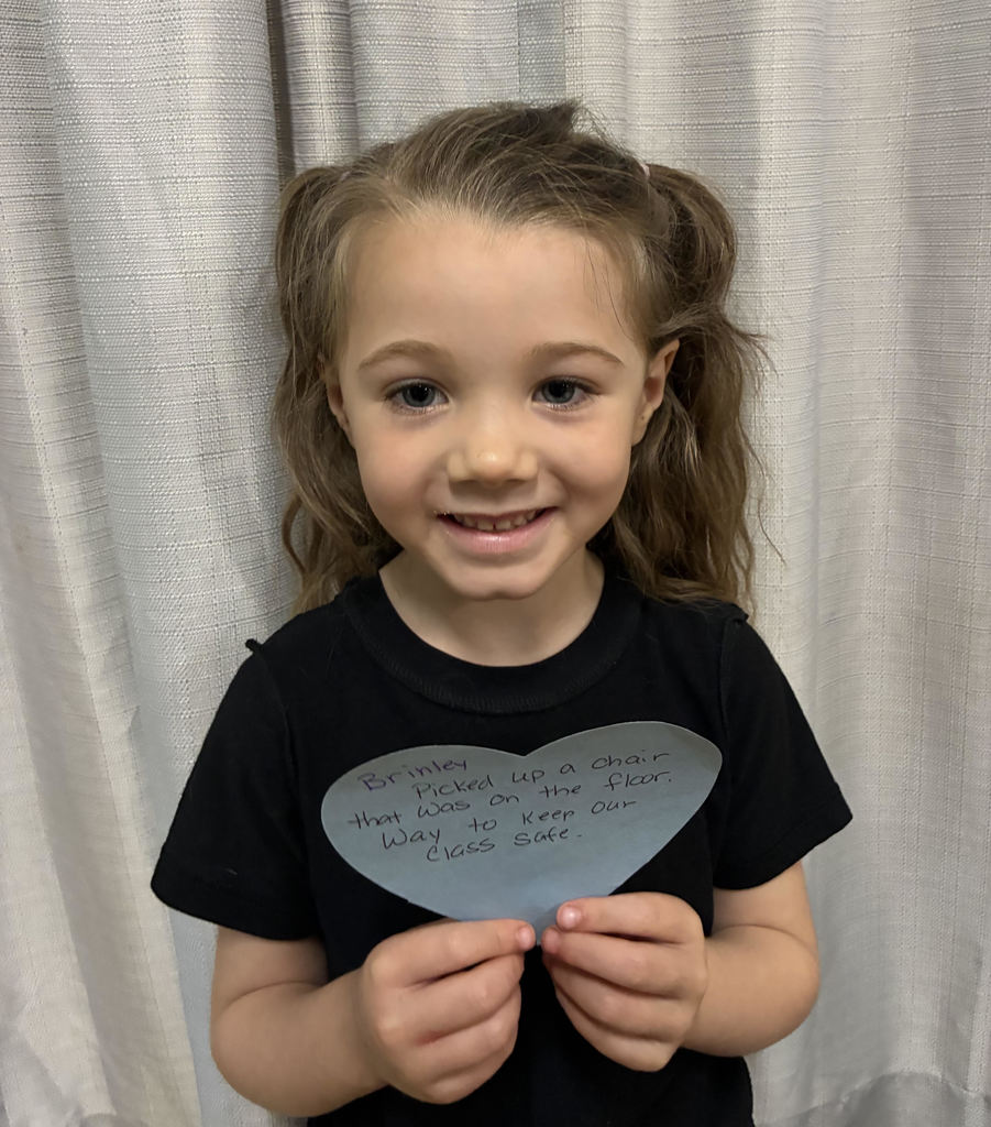 4/23/2026 Brinley received the Kindness Heart Award