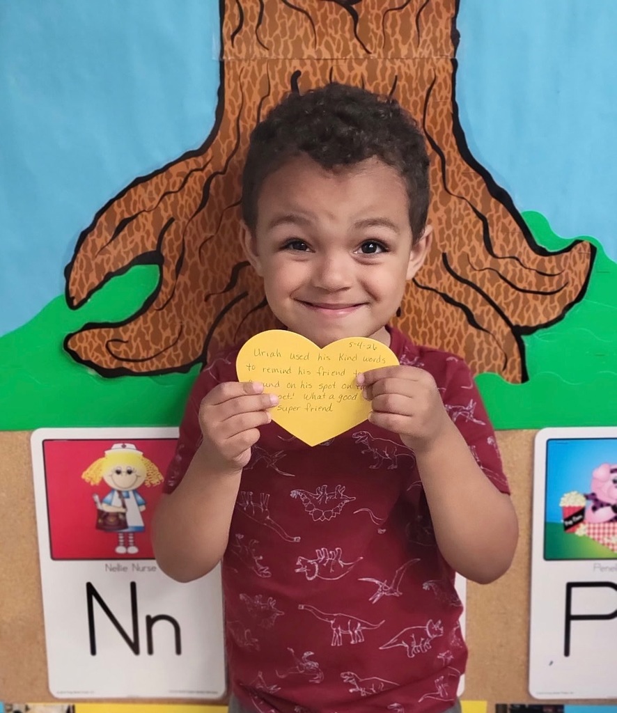 5-4-2026 Uriah received the Kindness Heart Award 