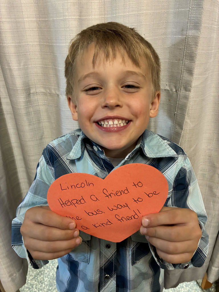 5/6/2026 Lincoln received the Kindness Heart Award