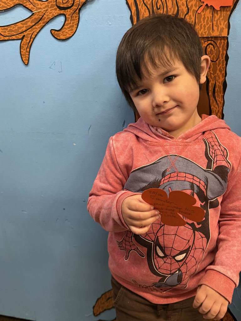 5/8/2026 Evander received the Kindness Heart Award 