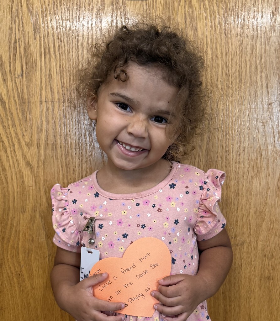 9/11/2026 Evelyn received the Kindness Heart Award