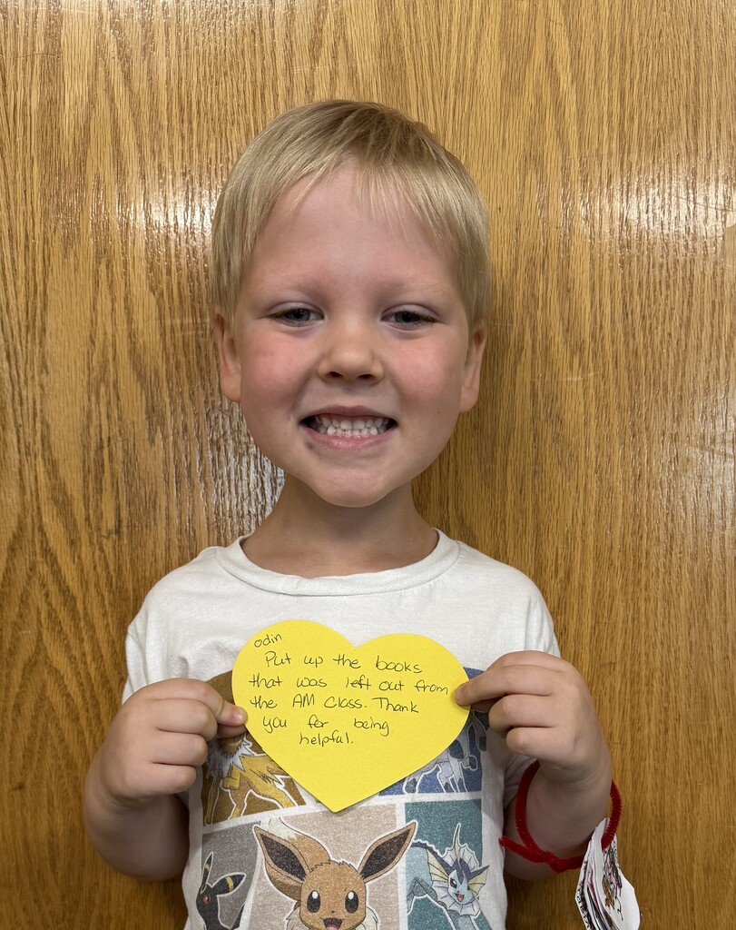 9/23/2026 Odin received the Kindness Heart Award