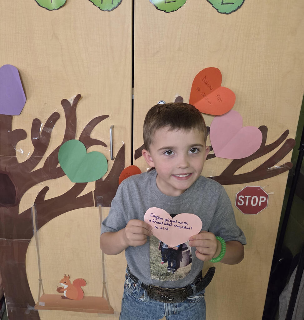 10/7/2026 Cayson received the Kindness Heart Award 