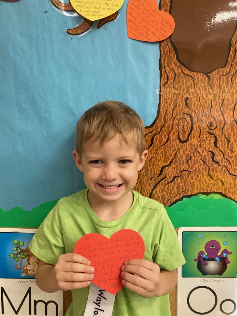 10-9-2026 Waylon received the Kindness Heart Award 