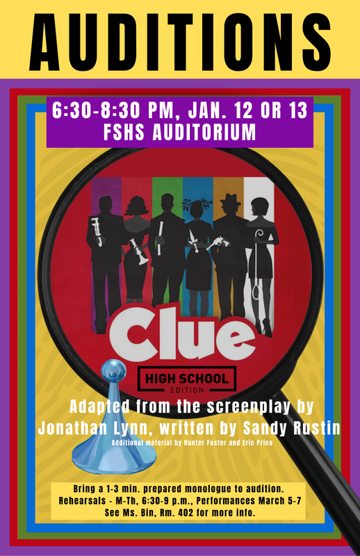 Clue Audition Poster
