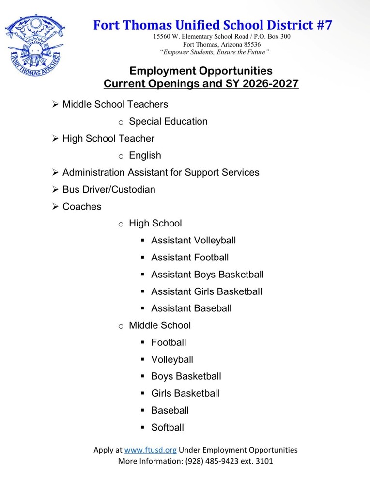 Employment Opportunities