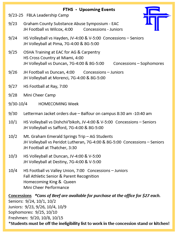 Upcoming Events