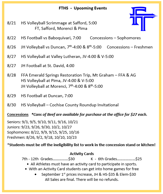 FTHS events