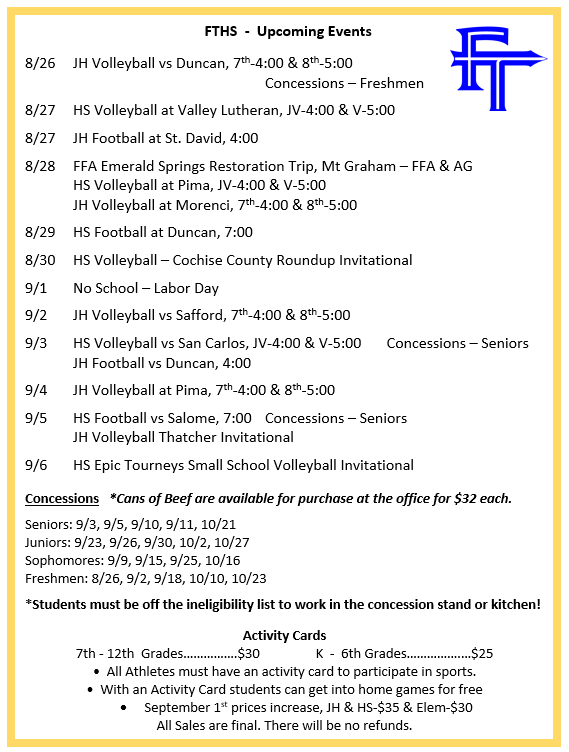 FTHS Events