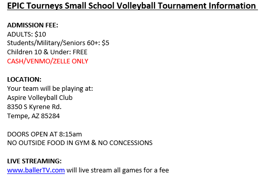 Epic Tourneys Volleyball