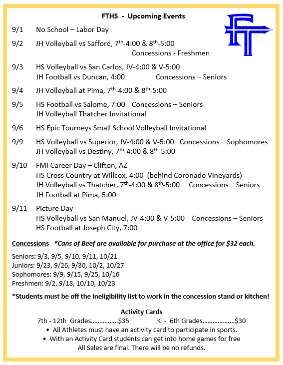 Upcoming Events