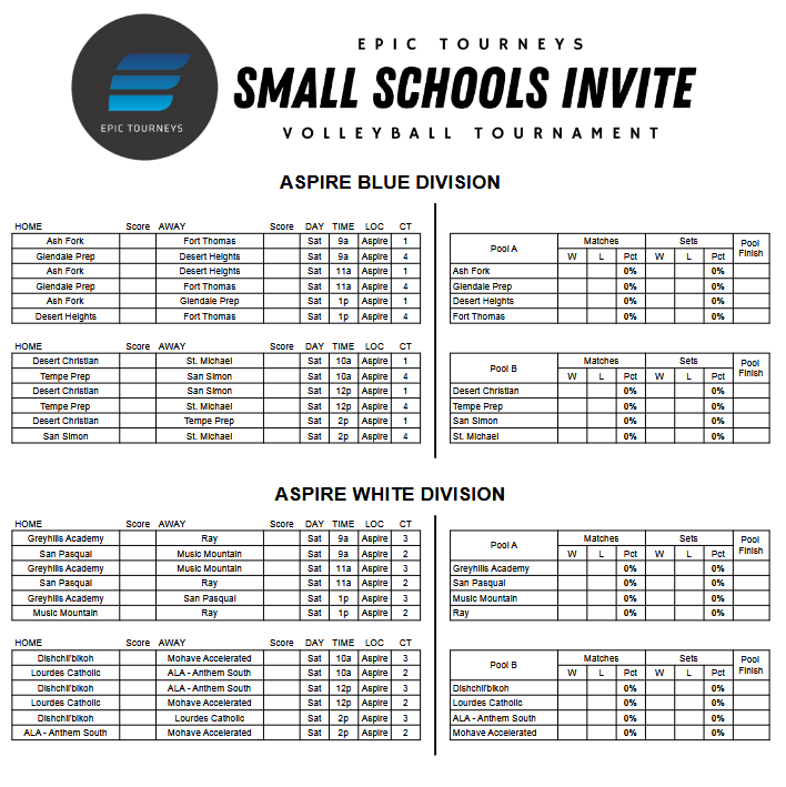 Epic Tourneys Volleyball