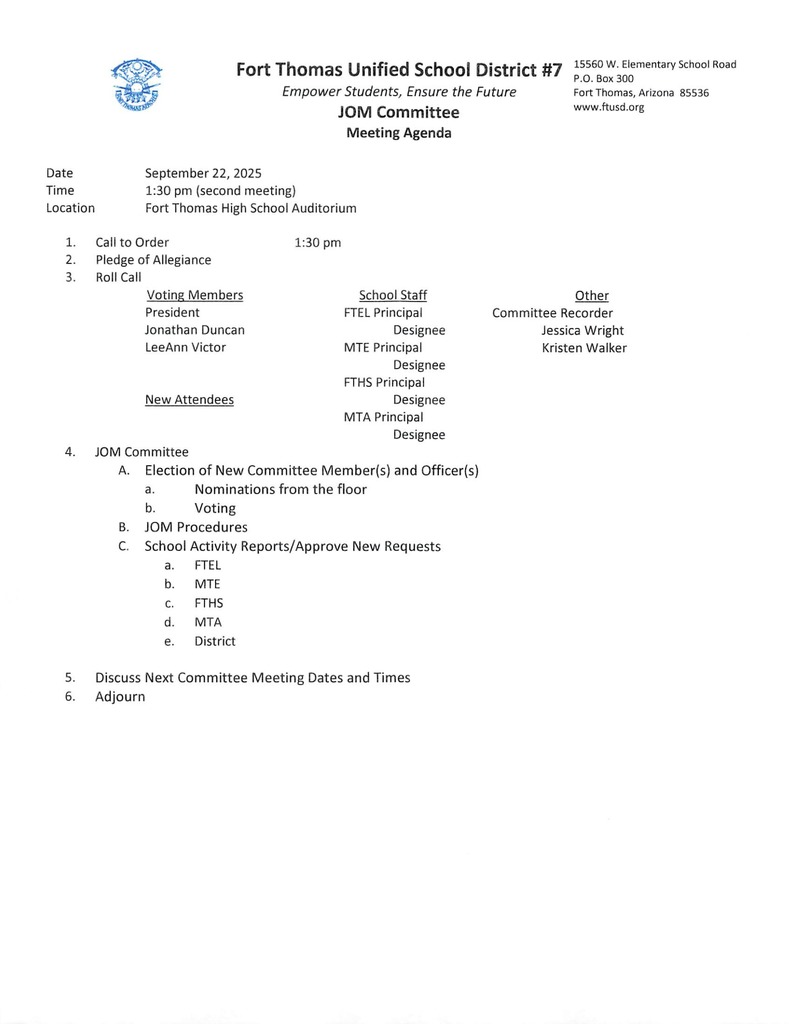 Indian Education Committee & Johnson O'Malley Meeting 