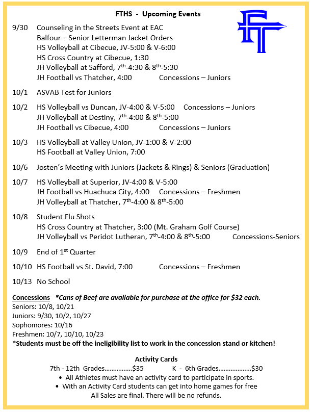 Upcoming Events