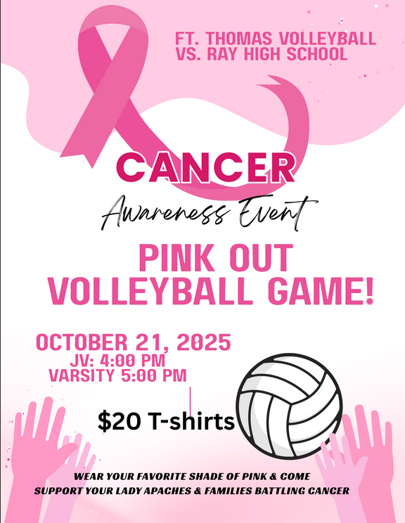 HS Volleyball Game Pink Out